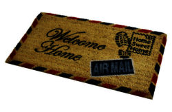 JVL Postcard PVC Backed Coir Doormat.